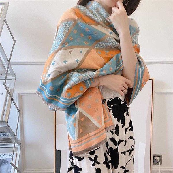 english alphabet geometric imitation cashmere scarf for women in autumn and winter thickened warm five pointed star brushed shawl, Blue;gray
english alphabet geometric imitation cashmere scarf for women in autumn and winter thickened warm five pointed star brushed shawl, Blue;gray