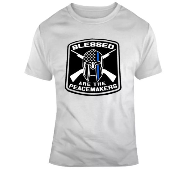 Blessed Are The Peacemakers Novelty Tee Police Officer Knight Great Gift T Shirt, White;black
Blessed Are The Peacemakers Novelty Tee Police Officer Knight Great Gift T Shirt, White;black