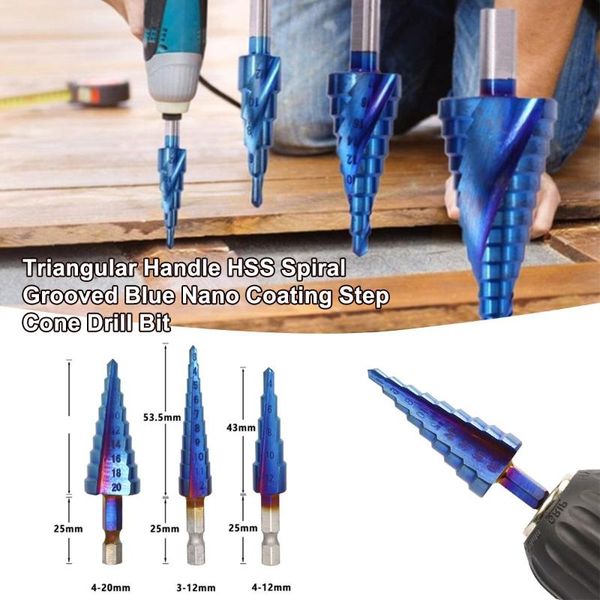professional drill bits 3pcs 4-12/20/32mm hss spiral grooved center bit solid carbide mini accessories titanium step cone
professional drill bits 3pcs 4-12/20/32mm hss spiral grooved center bit solid carbide mini accessories titanium step cone