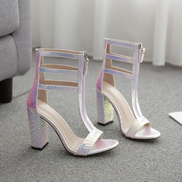 summer serpentine sandals women open toe 11cm heels zip shoes for plus size 42, Black
summer serpentine sandals women open toe 11cm heels zip shoes for plus size 42, Black