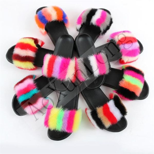 slippers women's fake fur slides summer furry sandals plush fluffy women artificial flip flops 35-45 large size sliders, Black
slippers women's fake fur slides summer furry sandals plush fluffy women artificial flip flops 35-45 large size sliders, Black