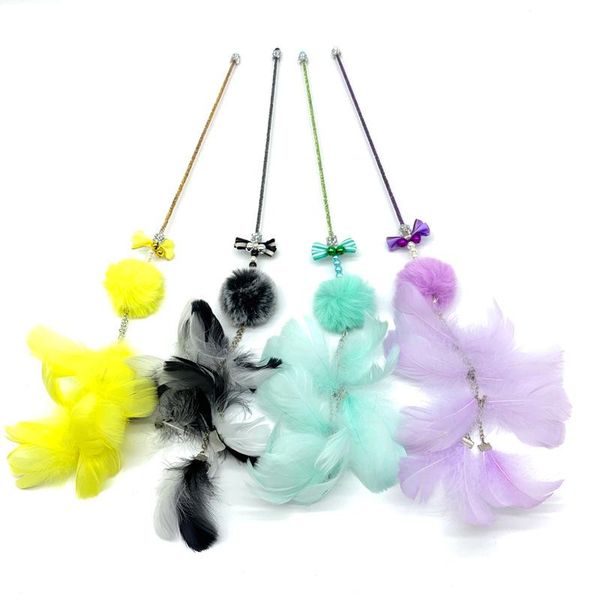 cat toys 2 style colorful feather stick kitten interactive funny rod plastic pet supplies toy
cat toys 2 style colorful feather stick kitten interactive funny rod plastic pet supplies toy