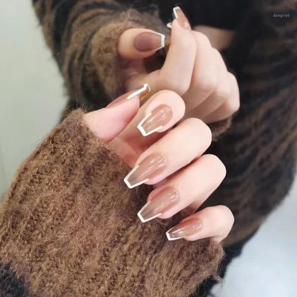 24pcs fake nails french manicure white edge ballet wear false nail removable press on coffin acrylic tips1, Red;gold
24pcs fake nails french manicure white edge ballet wear false nail removable press on coffin acrylic tips1, Red;gold
