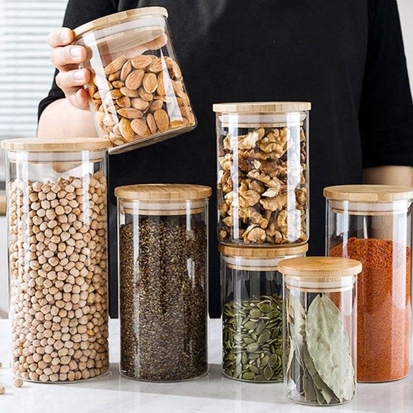 storage bottles & jars 3pcs glass bottle sealed jar transparent home kitchen milk powder multi-grain dried fruit bamboo lid boxes
storage bottles & jars 3pcs glass bottle sealed jar transparent home kitchen milk powder multi-grain dried fruit bamboo lid boxes