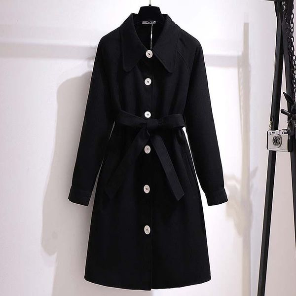 women's wool & blends autumn winter plus size single breasted fashion faux woolen coat oversize large big 4xl 5xl 6xl suit collar loose, Black
women's wool & blends autumn winter plus size single breasted fashion faux woolen coat oversize large big 4xl 5xl 6xl suit collar loose, Black