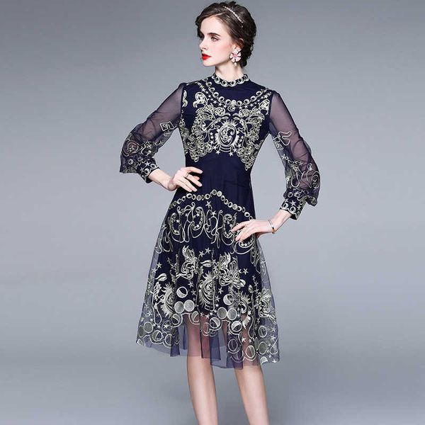 vintage dress spring fashion mesh flower embroidery lantern sleeve ladies high waist elegant dresses 210526, Black;gray
vintage dress spring fashion mesh flower embroidery lantern sleeve ladies high waist elegant dresses 210526, Black;gray