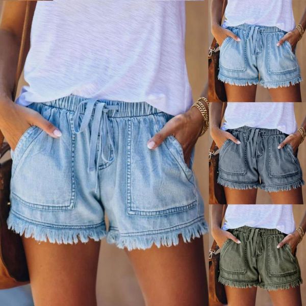 women's shorts summer women jeans 2021 drawstring mid-waist tassel bandage bottom short female vintage streetwear ladies, White;black
women's shorts summer women jeans 2021 drawstring mid-waist tassel bandage bottom short female vintage streetwear ladies, White;black