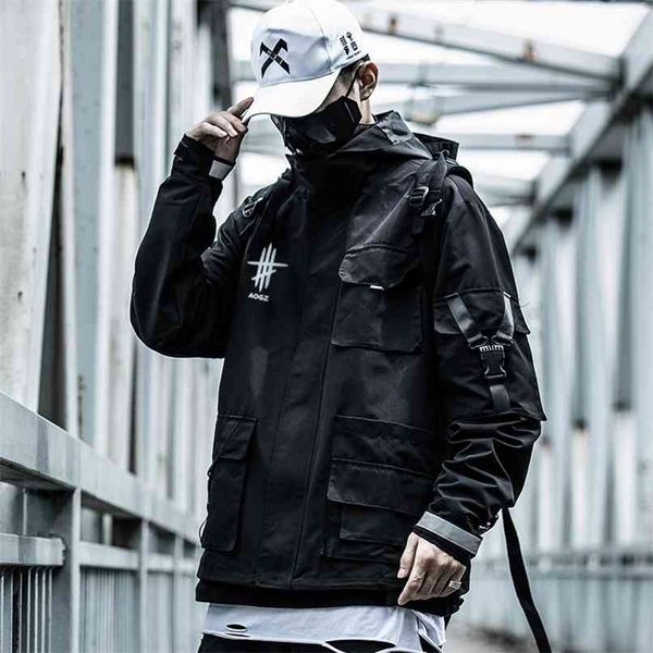 11 bybb's dark dark reflective cargo jackets coat men streetwear tactical function pullover multi-pocket hoody windbreaker coats 210820, Black;brown
11 bybb's dark dark reflective cargo jackets coat men streetwear tactical function pullover multi-pocket hoody windbreaker coats 210820, Black;brown