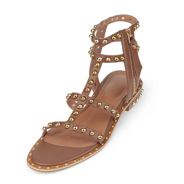 sandals summer women rivet fashion zip shoes genuine leather round toe low heels for ladies outdoor, Black
sandals summer women rivet fashion zip shoes genuine leather round toe low heels for ladies outdoor, Black