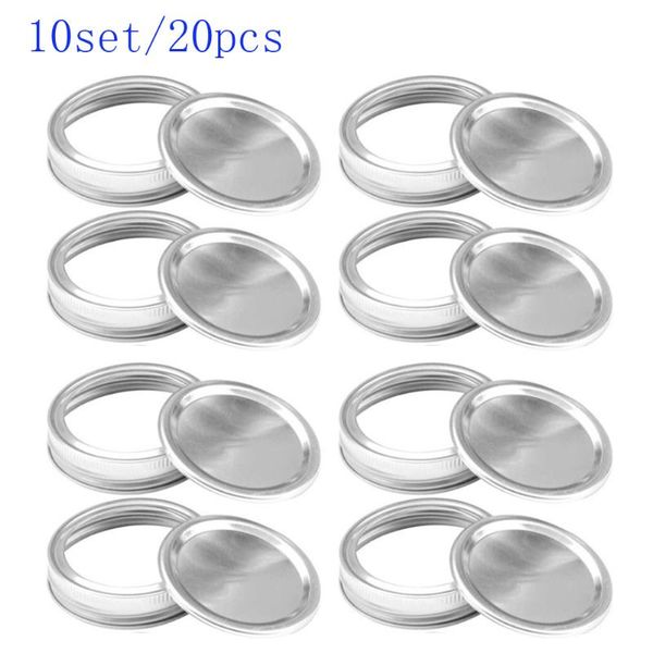 storage bottles & jars 10set stainless steel wide mouth canning lids bands split-type leak proof jar covers
storage bottles & jars 10set stainless steel wide mouth canning lids bands split-type leak proof jar covers