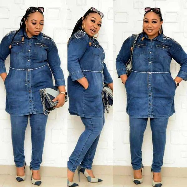 ethnic clothing two piece set african clothes africa 2021 dashiki fashion nail bead denim suit and pants elastic party plus size, Red
ethnic clothing two piece set african clothes africa 2021 dashiki fashion nail bead denim suit and pants elastic party plus size, Red