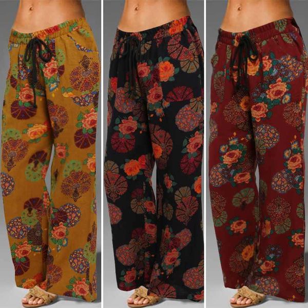 women's pants & capris celmia womens fashion vintage printed cotton linen drawstring loose long trousers casual pantalones femme, Black;white
women's pants & capris celmia womens fashion vintage printed cotton linen drawstring loose long trousers casual pantalones femme, Black;white