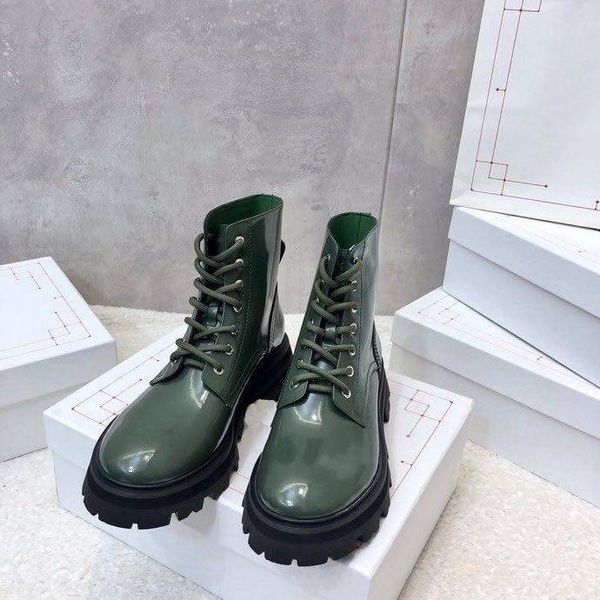 designer solid color shiny wander boot spazzolato lace-up sole high waterproof platform relief womens shoe bottom boots size35-40, Black
designer solid color shiny wander boot spazzolato lace-up sole high waterproof platform relief womens shoe bottom boots size35-40, Black