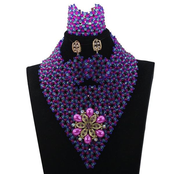 earrings & necklace african bead set for women mix fuchsia and blue jewellery chunky bib hx652, Silver
earrings & necklace african bead set for women mix fuchsia and blue jewellery chunky bib hx652, Silver