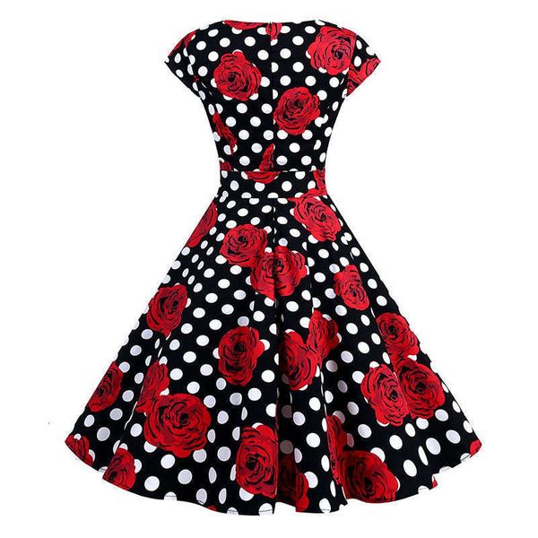 women's casual printed dresses rose short sleeve hepburn lace up dress, Black;gray
women's casual printed dresses rose short sleeve hepburn lace up dress, Black;gray