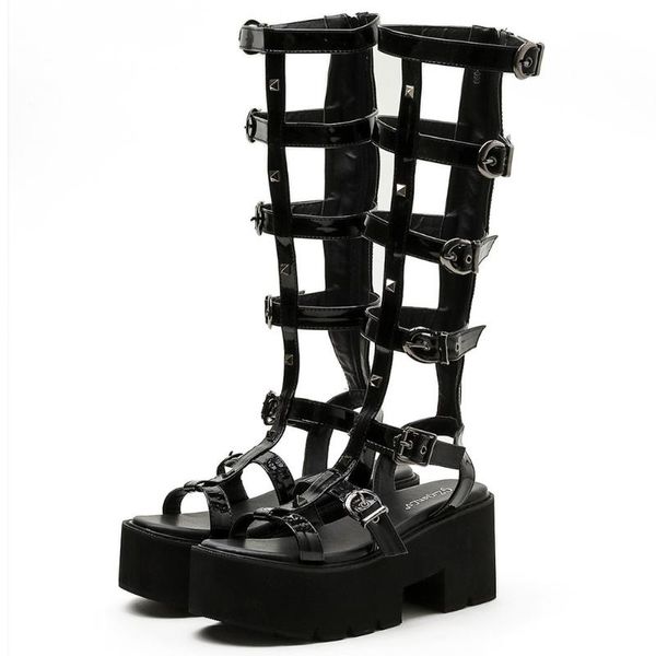 sandals 2021 brand gladiator black comfy walking chunky heels gothic style leisure platform women summer shoes
sandals 2021 brand gladiator black comfy walking chunky heels gothic style leisure platform women summer shoes