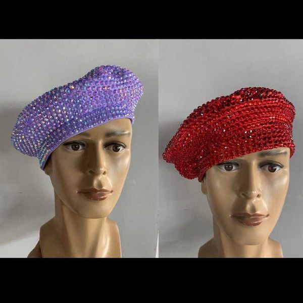 berets sparkling rhinestone france beret hat women men party prom painter flat cap bonnet caps nightclub dancer stage accessories, Blue;gray
berets sparkling rhinestone france beret hat women men party prom painter flat cap bonnet caps nightclub dancer stage accessories, Blue;gray