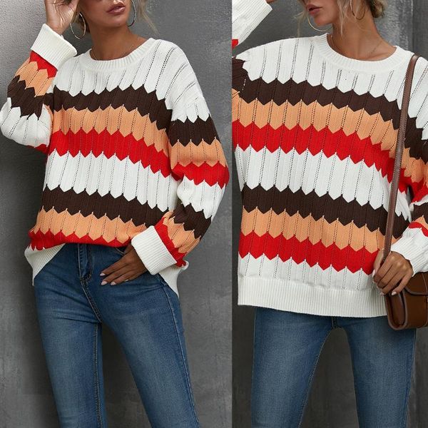 women's sweaters women stitching patchwork color ladies jumpers fashion slim knitted pullover female autumn clothing d30 jrou, White;black
women's sweaters women stitching patchwork color ladies jumpers fashion slim knitted pullover female autumn clothing d30 jrou, White;black