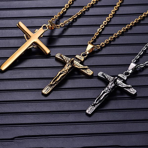 cross necklace men pendant stainless steel mens gold necklaces gifts hip hop chain accessories prayer jesus, Silver
cross necklace men pendant stainless steel mens gold necklaces gifts hip hop chain accessories prayer jesus, Silver