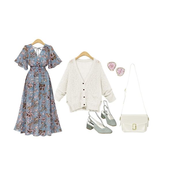 factoryuqps v-neck dress women's chiffon long new floral, White;black
factoryuqps v-neck dress women's chiffon long new floral, White;black