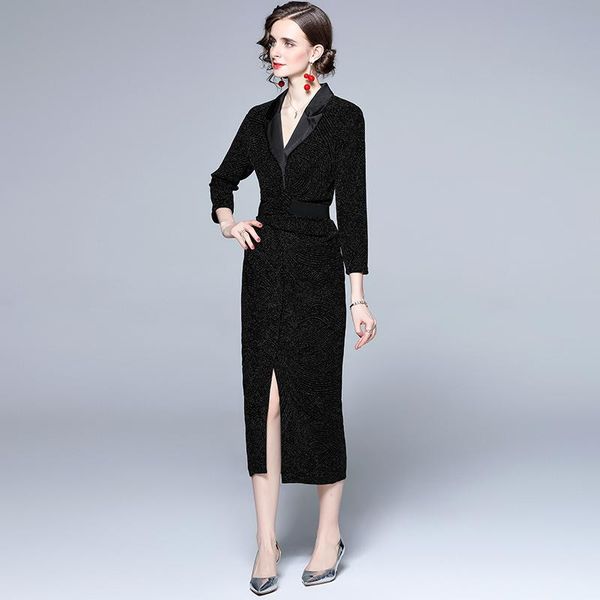casual dresses winter contrast color split brigh silk office lady dress women long sleeve notched knit patchwork sweater black k550, Black;gray
casual dresses winter contrast color split brigh silk office lady dress women long sleeve notched knit patchwork sweater black k550, Black;gray
