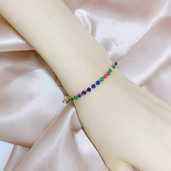 link, chain kaplan center 3mm stainless steel ladies fashion alloy zircon bracelet crystal tennis simple style, Black
link, chain kaplan center 3mm stainless steel ladies fashion alloy zircon bracelet crystal tennis simple style, Black