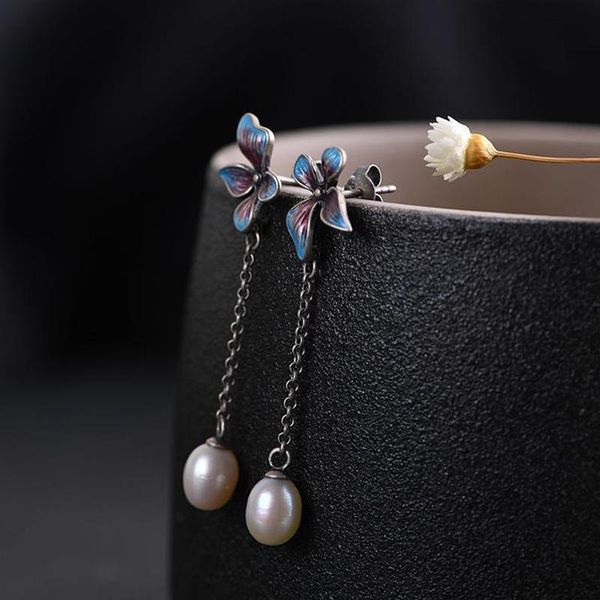 original design cloisonne enamel porcelain craft long pearl earrings chinese retro elegant charm women's silver jewelry dangle & chande
original design cloisonne enamel porcelain craft long pearl earrings chinese retro elegant charm women's silver jewelry dangle & chande