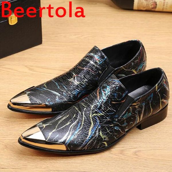 dress shoes beertola embossed leather metal men's flats heel slip-on men business style male flat bottom man big size, Black
dress shoes beertola embossed leather metal men's flats heel slip-on men business style male flat bottom man big size, Black