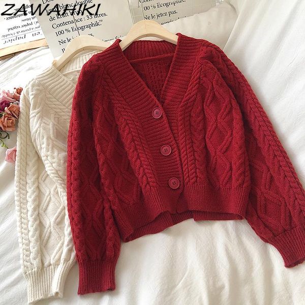 women's knits & tees zawahiki korean chic vintage all-match sweaters women autumn winter v neck loose long sleeve knitted solid short, White
women's knits & tees zawahiki korean chic vintage all-match sweaters women autumn winter v neck loose long sleeve knitted solid short, White