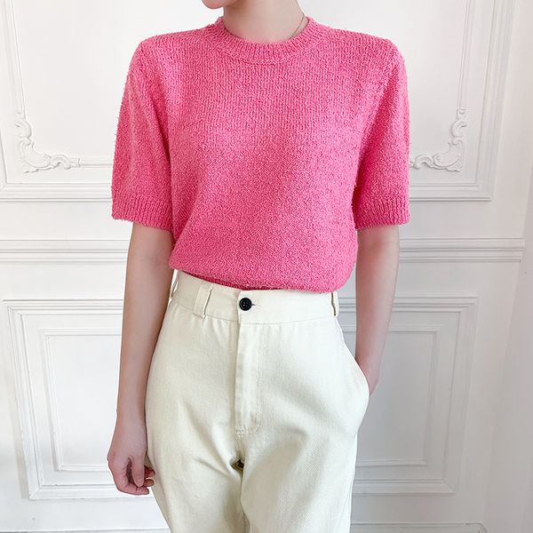 women's t-shirt korea green pink sweater ladies tassles design fashion elegant round neck pullover puff sleeve short brand clothes mrx5, White
women's t-shirt korea green pink sweater ladies tassles design fashion elegant round neck pullover puff sleeve short brand clothes mrx5, White
