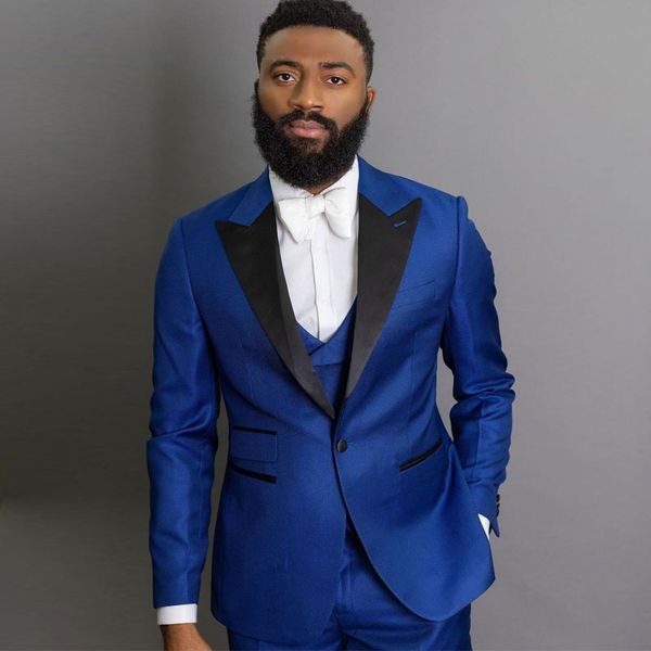 royal blue slim fit mens suit peaked lapel wedding tuxedos 3 pieces set groom wear one button prom blazers with jackets vest and pants, Black;gray
royal blue slim fit mens suit peaked lapel wedding tuxedos 3 pieces set groom wear one button prom blazers with jackets vest and pants, Black;gray
