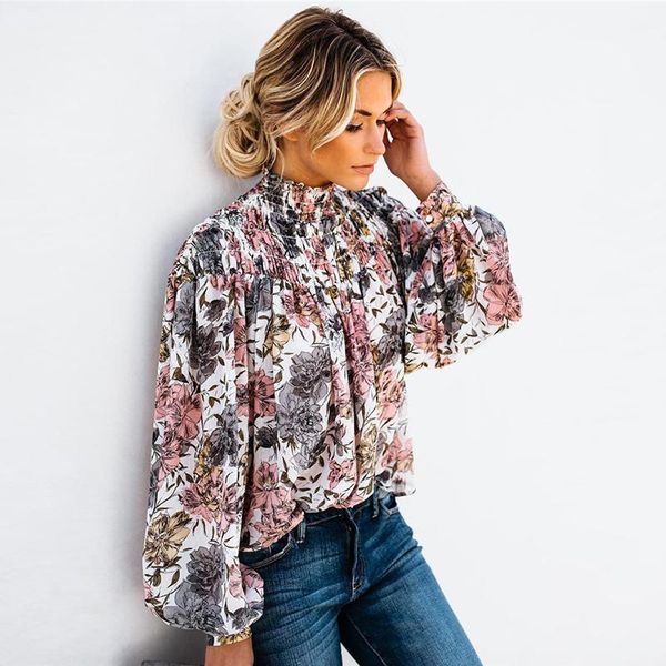 women's blouses & shirts uideazone floral dot print women blouse lantern sleeve button ruffles turtleneck 2021 spring summer office lad, White
women's blouses & shirts uideazone floral dot print women blouse lantern sleeve button ruffles turtleneck 2021 spring summer office lad, White