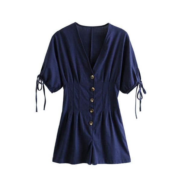 women's jumpsuits & rompers bodysuit v neck lace up chic buttoned pleated playsuits women slim elegant tide short solid casual, Black;white
women's jumpsuits & rompers bodysuit v neck lace up chic buttoned pleated playsuits women slim elegant tide short solid casual, Black;white