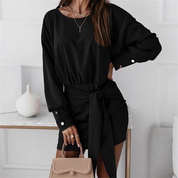 casual dresses ladies elegant autumn winter long sleeve solid color package hip dress slim round neck bodycon, Black;gray
casual dresses ladies elegant autumn winter long sleeve solid color package hip dress slim round neck bodycon, Black;gray