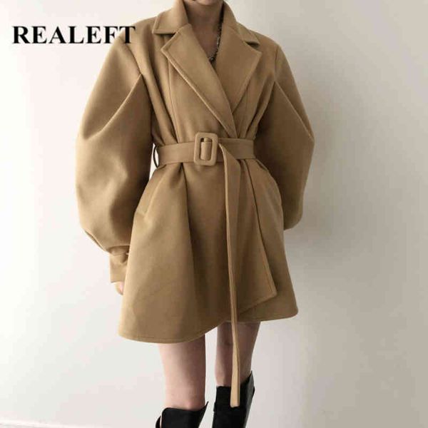 autumn winter woolen women's cardigan jacket sashes minimalist coats lantern sleeve outwear female korean 210428, Black
autumn winter woolen women's cardigan jacket sashes minimalist coats lantern sleeve outwear female korean 210428, Black