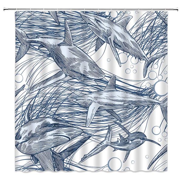 shark shower curtain hand drawn line animal themed home polyester cloth fabric bathroom decor set 70Ã70 inch with hook hole
shark shower curtain hand drawn line animal themed home polyester cloth fabric bathroom decor set 70Ã70 inch with hook hole