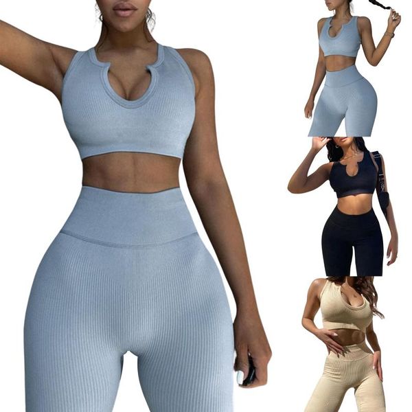 yoga outfit hirigin fashion women two-piece sports clothes set solid color backless vest and elastic high waist leggings sets
yoga outfit hirigin fashion women two-piece sports clothes set solid color backless vest and elastic high waist leggings sets
