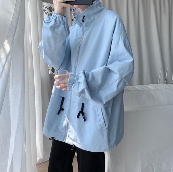 men's jackets 2021 spring and autumn youth korean style stand-up collar loose large size jacket fashion casual top, Black;brown
men's jackets 2021 spring and autumn youth korean style stand-up collar loose large size jacket fashion casual top, Black;brown