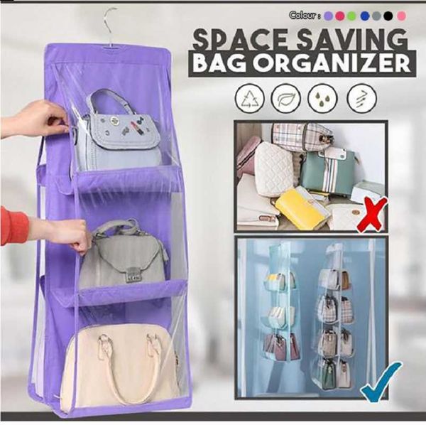 storage boxes & bins 6 pocket hanging handbag organizer closet transparent bag anti dust door wall clear sundry shoe with hanger pouch
storage boxes & bins 6 pocket hanging handbag organizer closet transparent bag anti dust door wall clear sundry shoe with hanger pouch