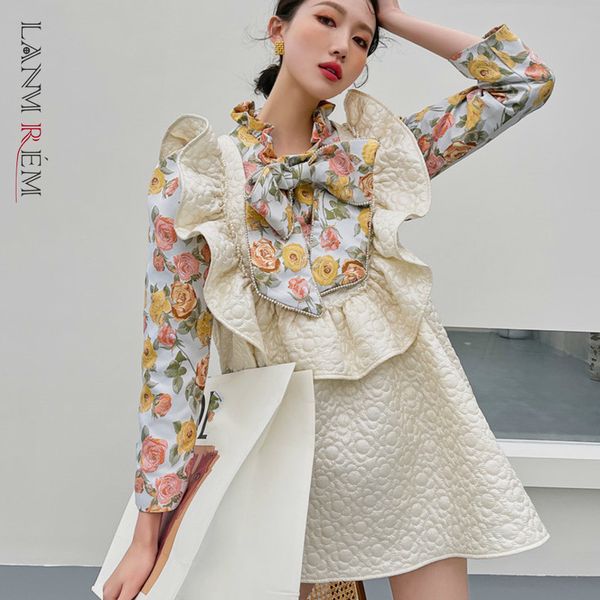 black beige big flower dress half high neck bow decoration waist printed cute dresses female 2a8015 210507, Black;gray
black beige big flower dress half high neck bow decoration waist printed cute dresses female 2a8015 210507, Black;gray