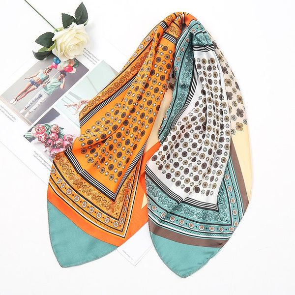 scarves 2021 silk square scarf women satin neck hair tie band soft work neckerchife70x70cm designer female pareo, Blue;gray
scarves 2021 silk square scarf women satin neck hair tie band soft work neckerchife70x70cm designer female pareo, Blue;gray
