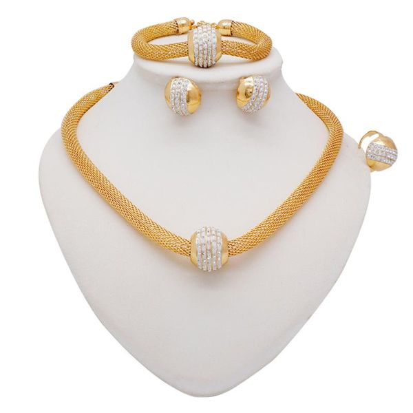 earrings & necklace 2021 jewelry sets chokers wedding chain gold color for women african/dubai/arab party gifts, Silver
earrings & necklace 2021 jewelry sets chokers wedding chain gold color for women african/dubai/arab party gifts, Silver