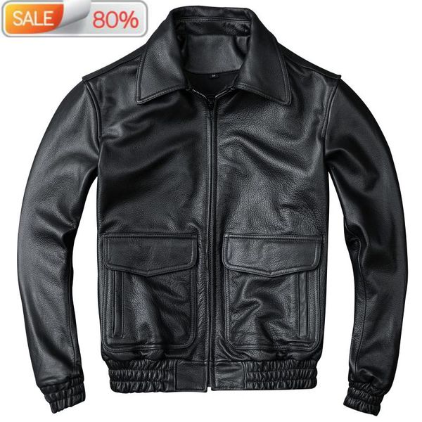 men's leather & faux genuine cow jacket men clothes 2021 autumn bomber motorcycle jackets vintage short coat deri ceket zl407, Black
men's leather & faux genuine cow jacket men clothes 2021 autumn bomber motorcycle jackets vintage short coat deri ceket zl407, Black
