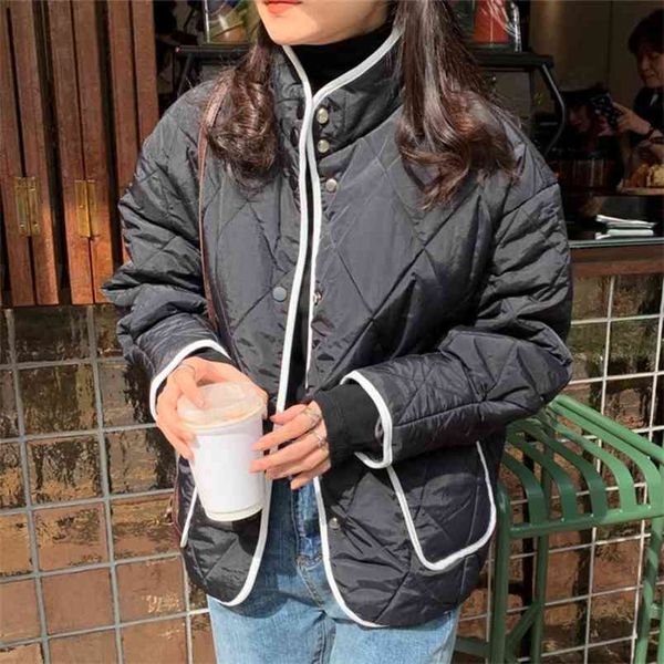 winter women jacket stand collar windproof cotton-padded parka coat single breasted pocket thick warm vintage outwear 210514, Black
winter women jacket stand collar windproof cotton-padded parka coat single breasted pocket thick warm vintage outwear 210514, Black