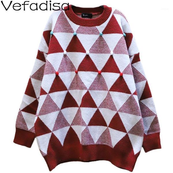 vefadisa black white geometric print women sweater 2021 spring pullover knitted coat casual plus size qyf4826 women's sweaters, White;black
vefadisa black white geometric print women sweater 2021 spring pullover knitted coat casual plus size qyf4826 women's sweaters, White;black