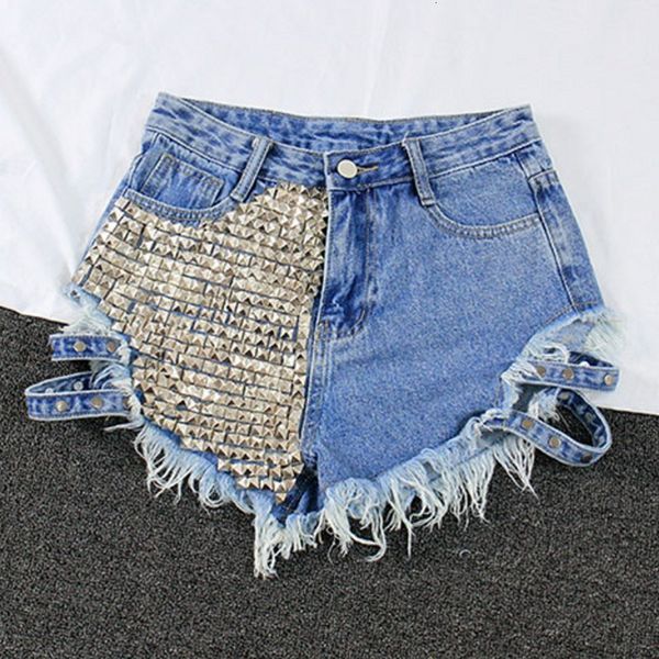 women's shorts womens fashion brand vintage tassel rivet ripped high waisted short jeans punk woman denim awe8, White;black
women's shorts womens fashion brand vintage tassel rivet ripped high waisted short jeans punk woman denim awe8, White;black