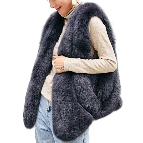women's fur & faux real short vest women winter fashion genuine natural style vests female gilet, Black
women's fur & faux real short vest women winter fashion genuine natural style vests female gilet, Black