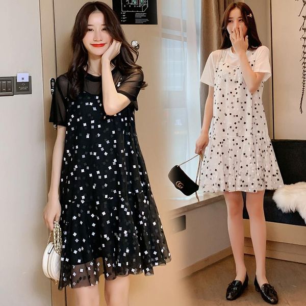 706# maternity clothes spring autumn gauze patchwork easy matching loose stylish dress pregnant women mom dresses, White
706# maternity clothes spring autumn gauze patchwork easy matching loose stylish dress pregnant women mom dresses, White