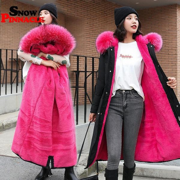 long with velvet inside parkas coat thicken warm big fur collar jacket coats casual female winter outwear m-3xl 210524, Black
long with velvet inside parkas coat thicken warm big fur collar jacket coats casual female winter outwear m-3xl 210524, Black