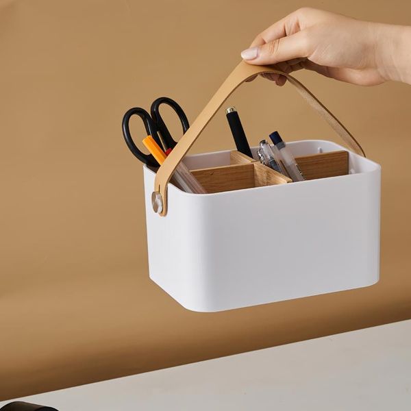 hooks & rails portable handle space saving deskcontainer basket home large capacity cosmetic storage box study
hooks & rails portable handle space saving deskcontainer basket home large capacity cosmetic storage box study